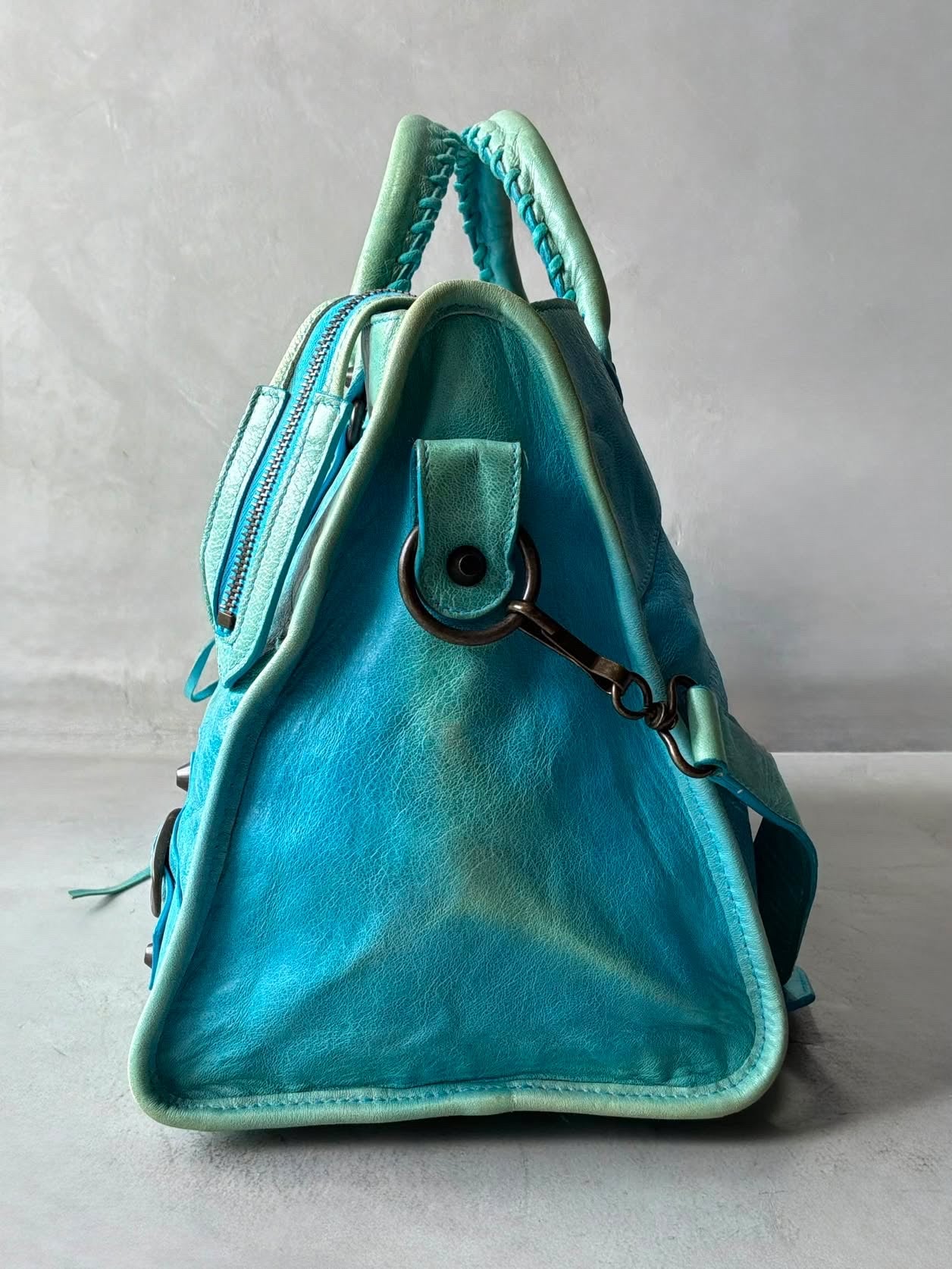 Balenciaga City Part Time Tortoise Lambskin Bag