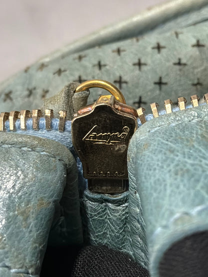 Balenciaga City Work Perforated Blue Bag