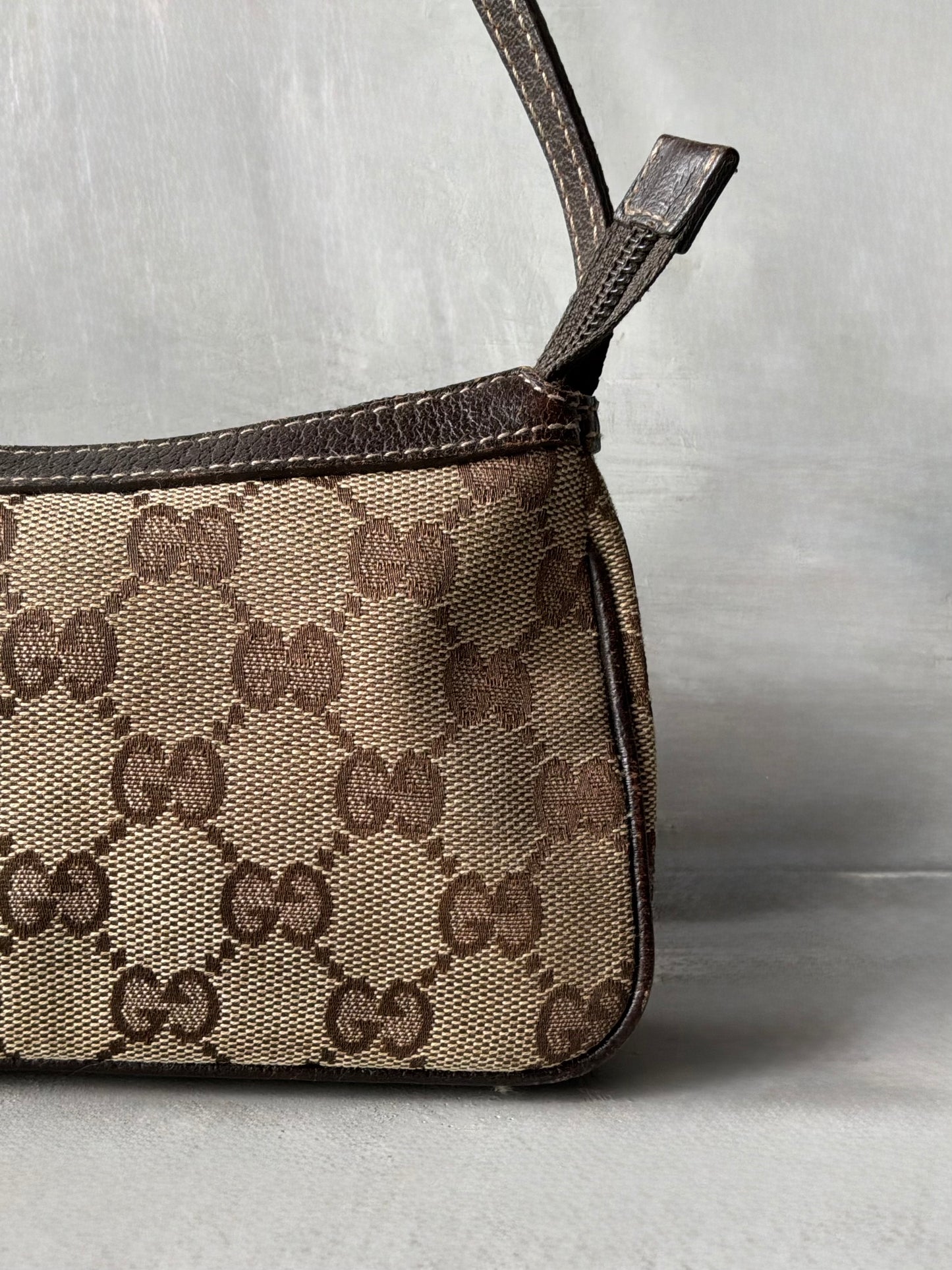 Gucci Brown Monogram Pochette