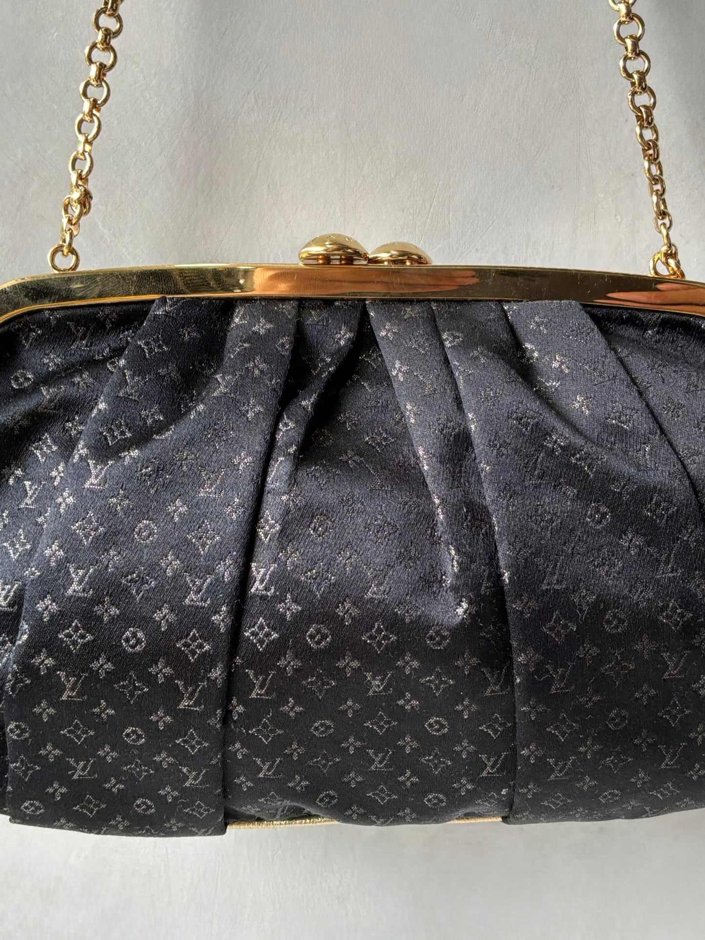Louis Vuitton Monogram Satin Aumoniere Evening Bag