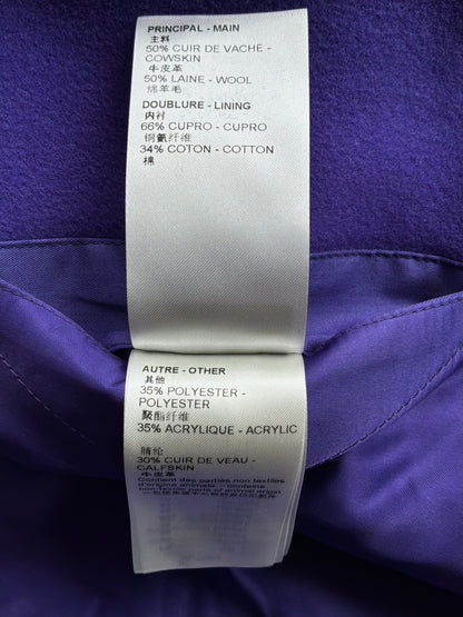 Louis Vuitton Purple Cartoon Patch Varsity Jacket