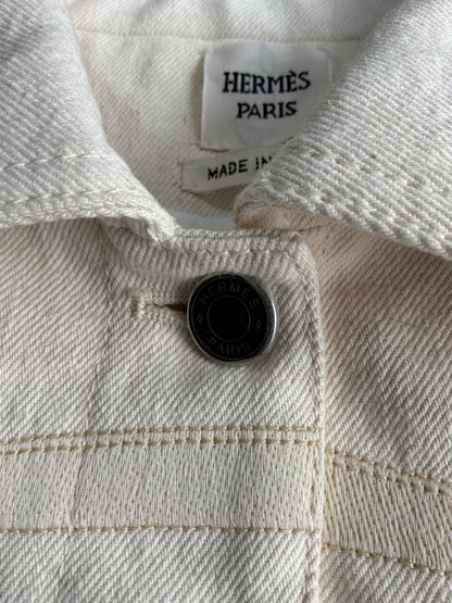 Hermes Embroidered Designs Denim Jacket