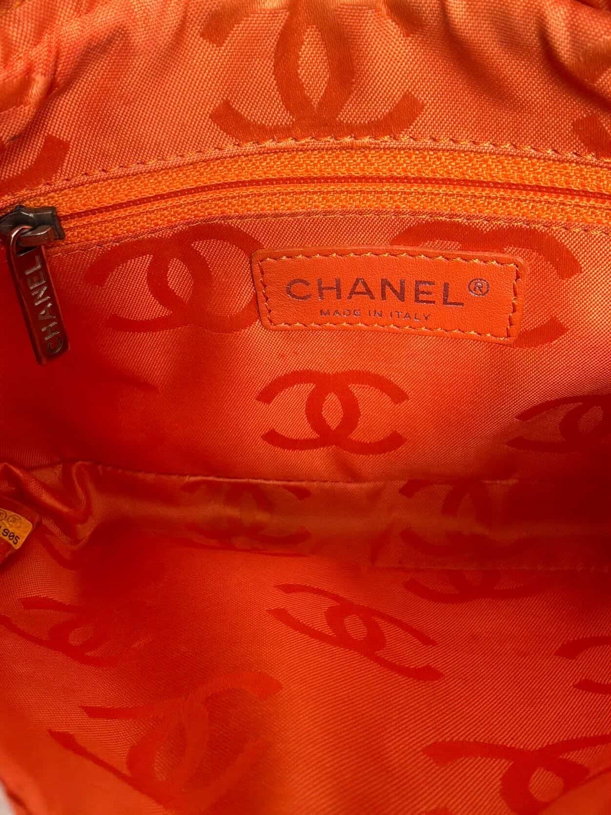 Chanel Ligne Cambon Snakeskin CC Pochette Bag