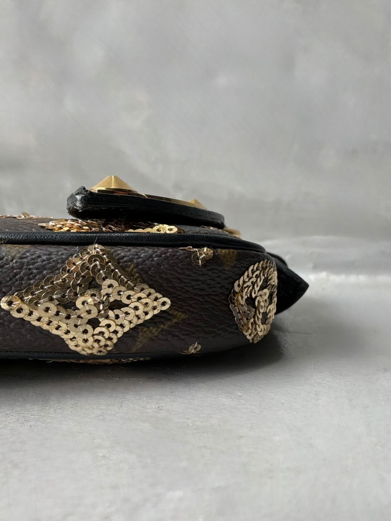 Louis Vuitton Sequins Monogram Micro Pochette Bag
