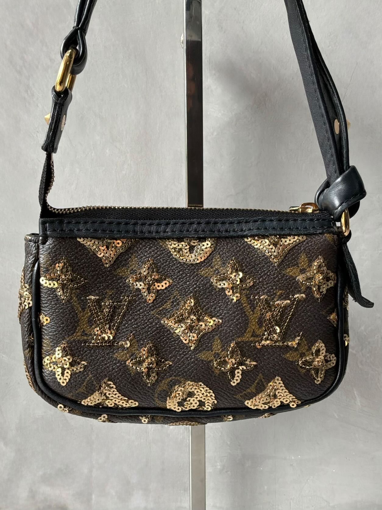 Louis Vuitton Sequins Monogram Micro Pochette Bag