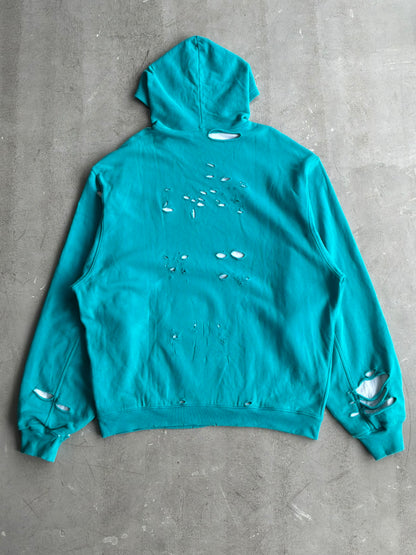 Balenciaga Distressed Logo Pullover Hoodie