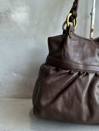 Fendi Leather Monogram Chef Bag