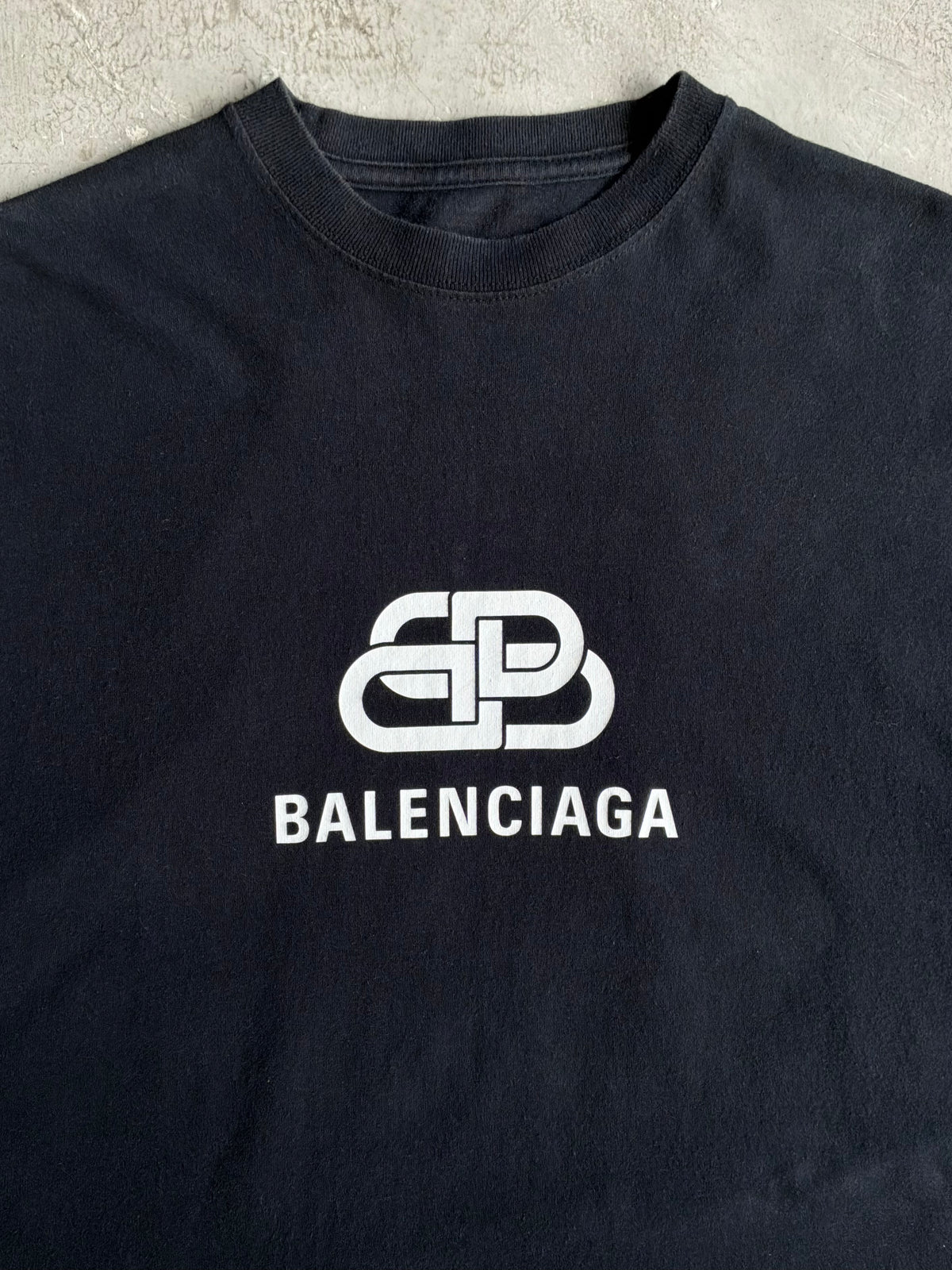 Balenciaga Interlock Logo Black Tee