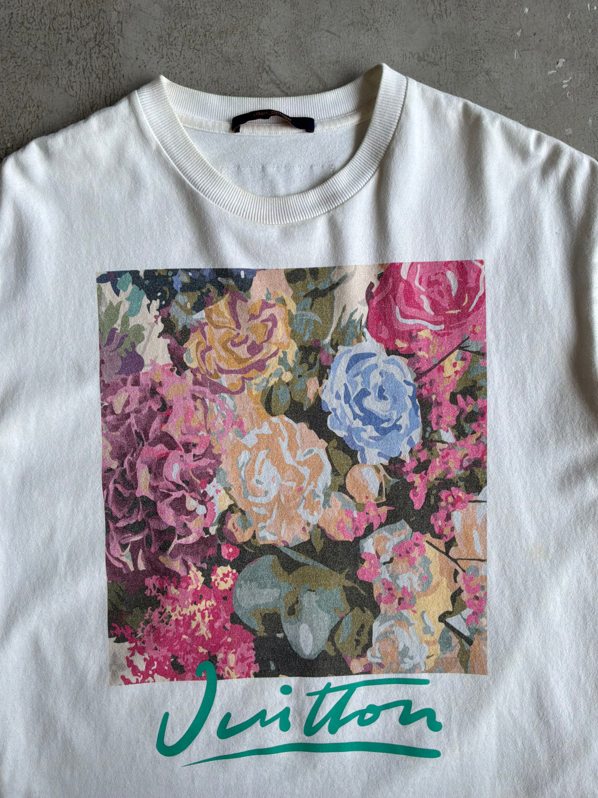 Louis Vuitton Virgil Abloh Graffiti Floral Tee