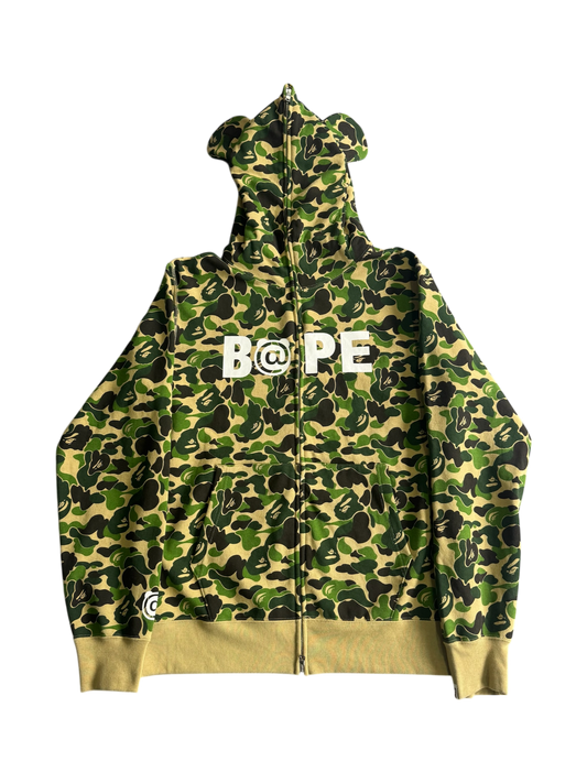 Bape X Bearbrick Camouflage Full Zip Hoodie