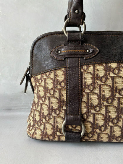 Dior Trotter Leather Boston Bag