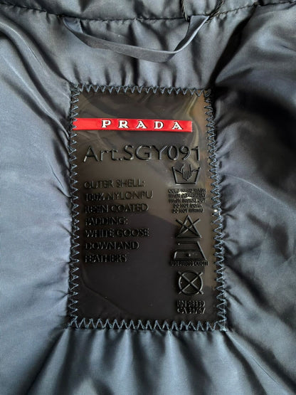 Prada Emblem Sleeve Puffer Jacket