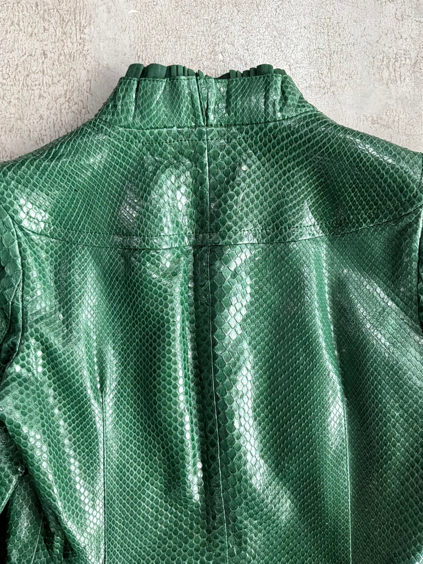 2006 Gucci Runway Python Leather Jacket