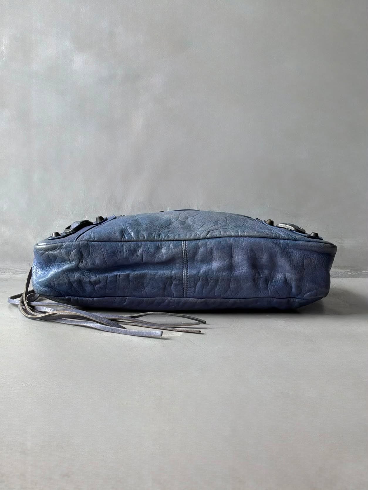 Balenciaga Town Blue Lambskin Bag