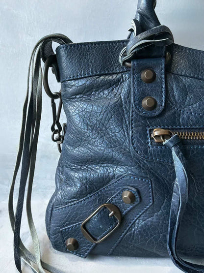 Balenciaga Le First Navy Lambskin Bag