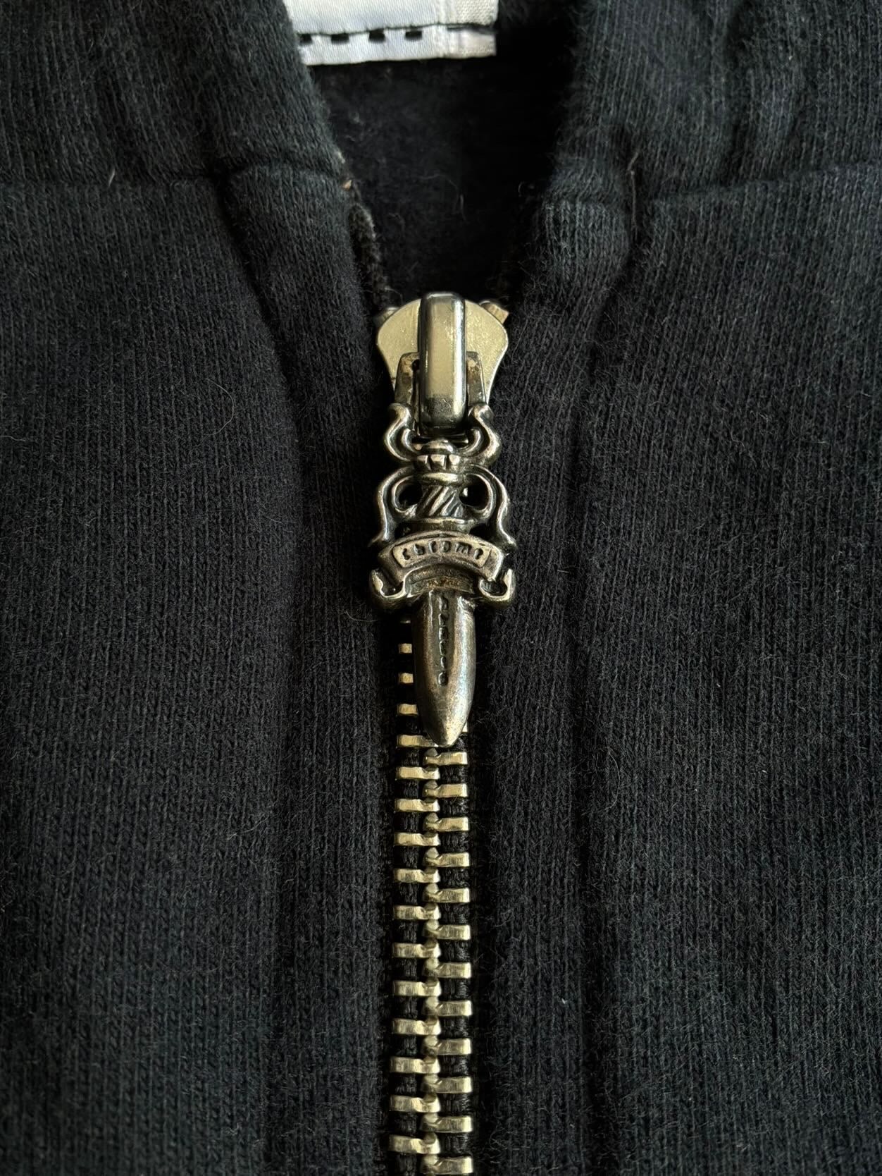 90’s Chrome Hearts Cracked Horseshoe Zip Hoodie