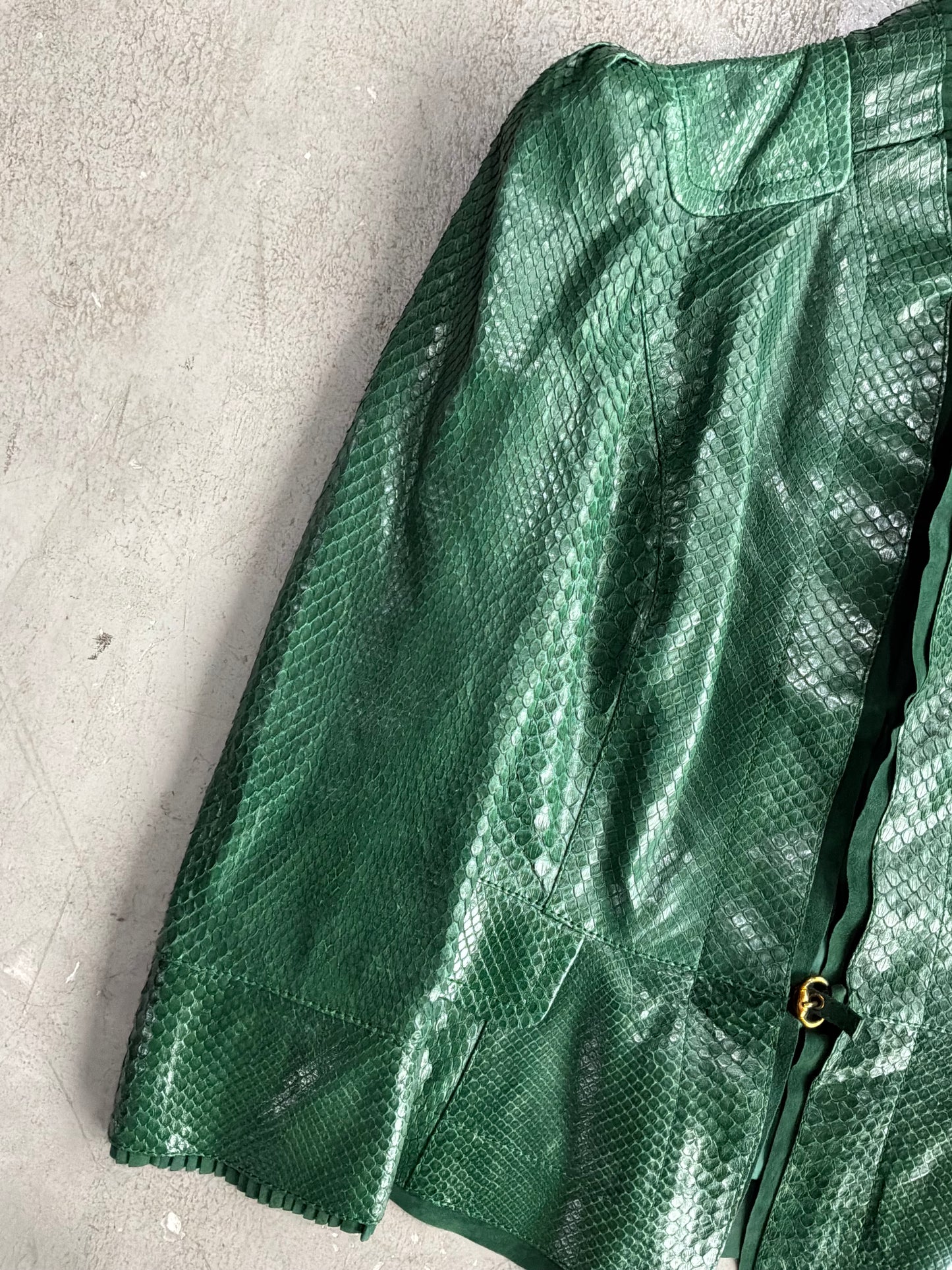 2006 Gucci Runway Python Leather Jacket