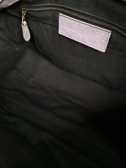 Balenciaga City ‘Part Time’ Purple Lambskin Shoulder Bag