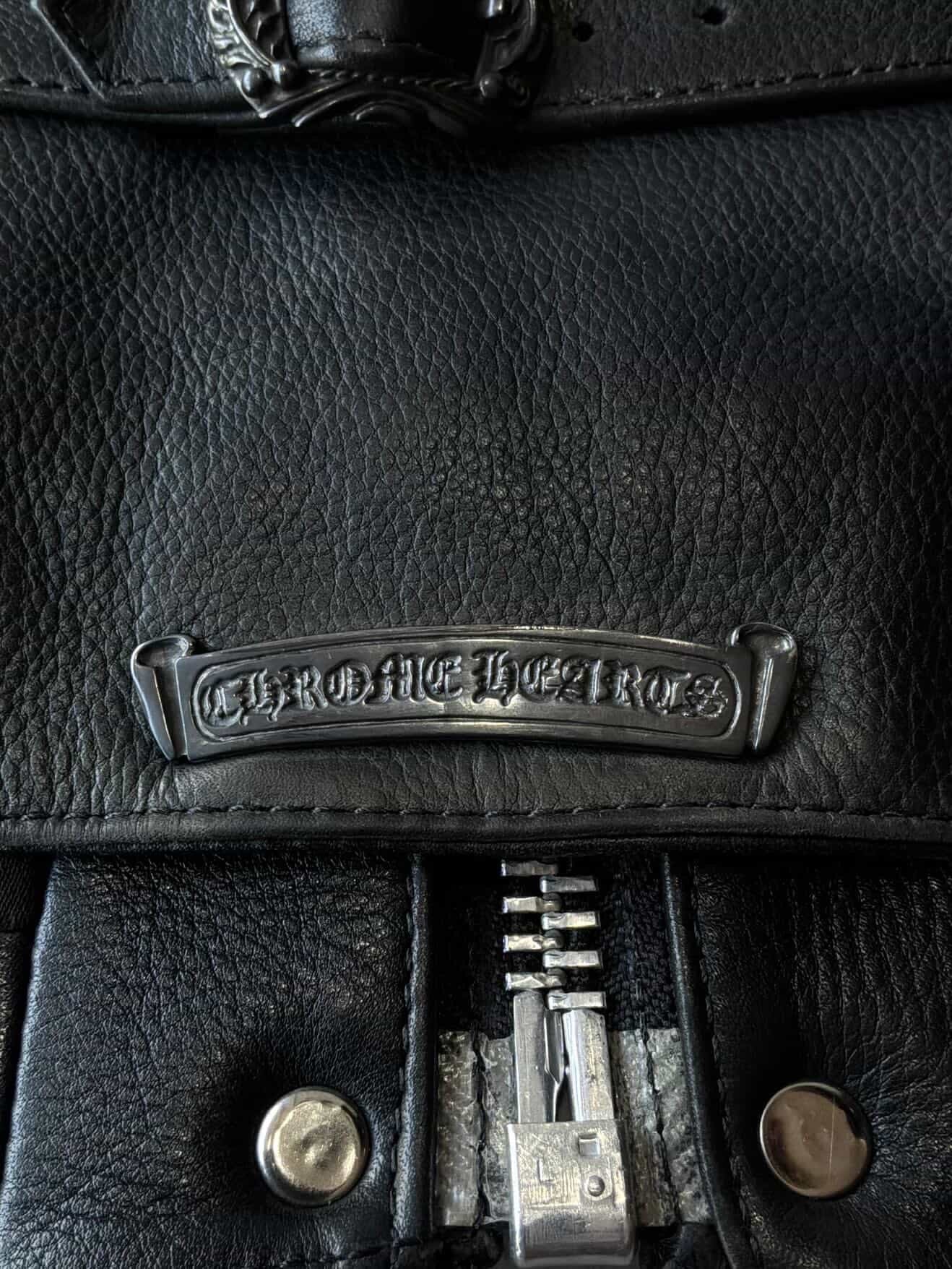 90’s Chrome Hearts Filigree Cross Leather Vest