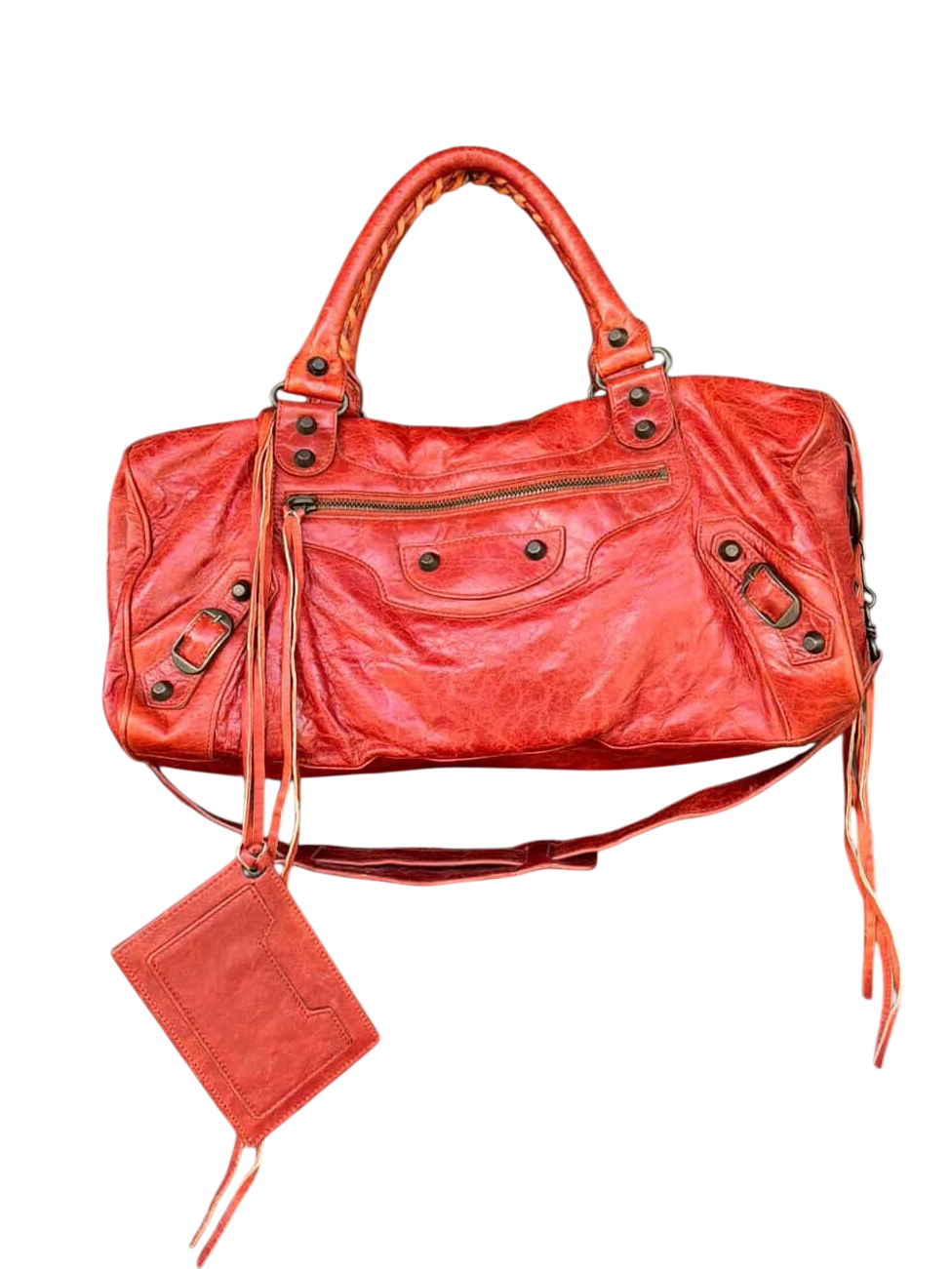 Balenciaga City Twiggy Brown/Orange Brass Hardware