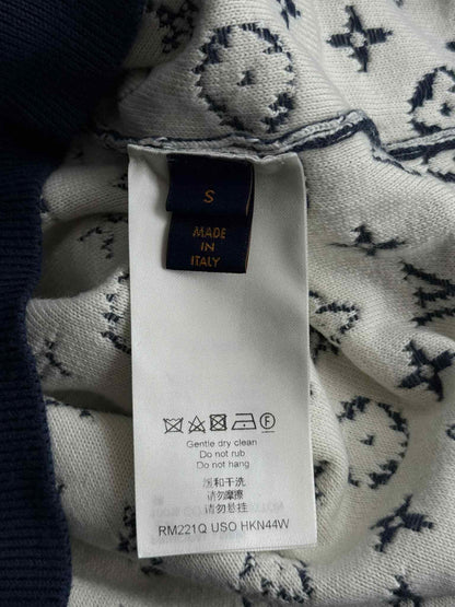 Louis Vuitton White & Black Damier Crewneck