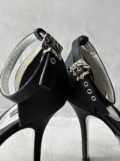 Louis Vuitton Satin Flower Sandals