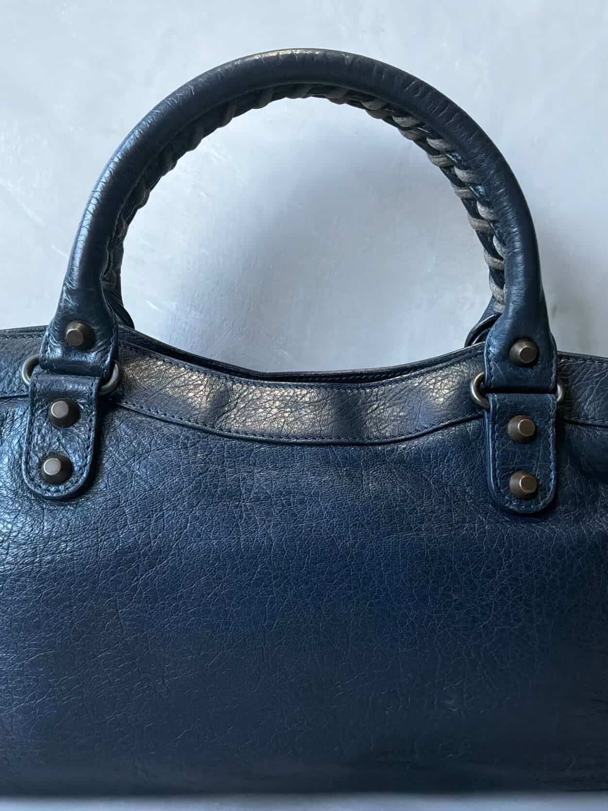 Balenciaga Le First Navy Lambskin Bag