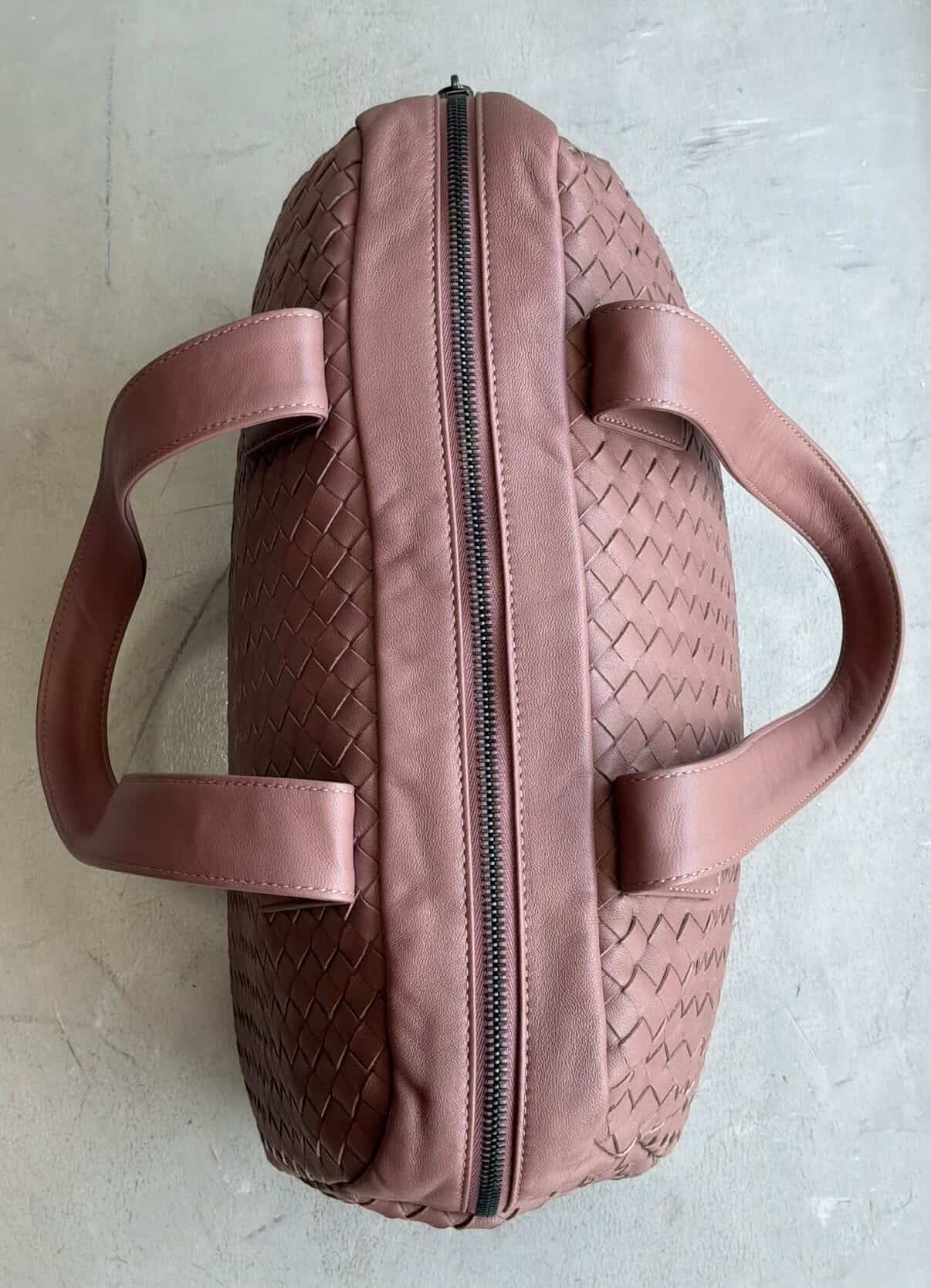 Bottega Veneta Mauve Intrecciato Boston Bag