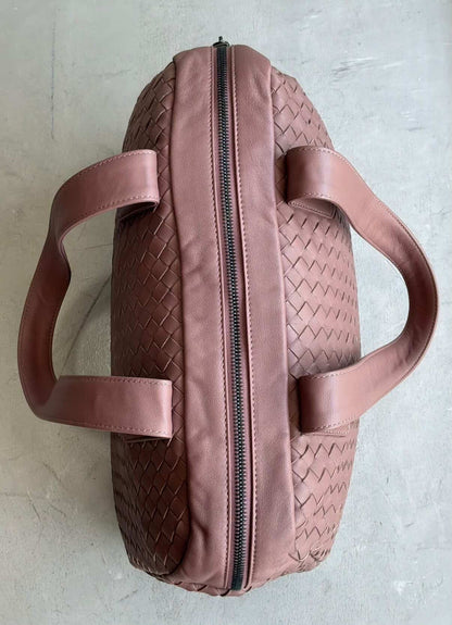 Bottega Veneta Mauve Intrecciato Boston Bag