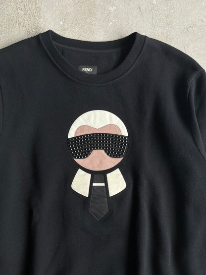 Fendi Karl Lagerfeld Black Crewneck