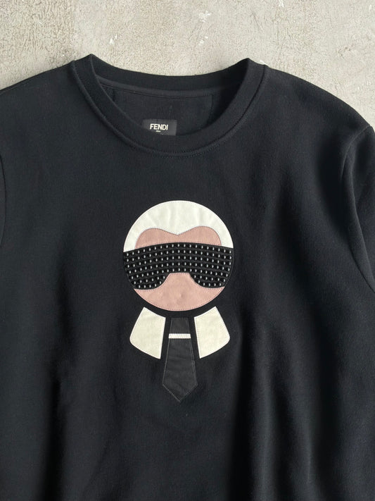 Fendi Karl Lagerfeld Black Crewneck