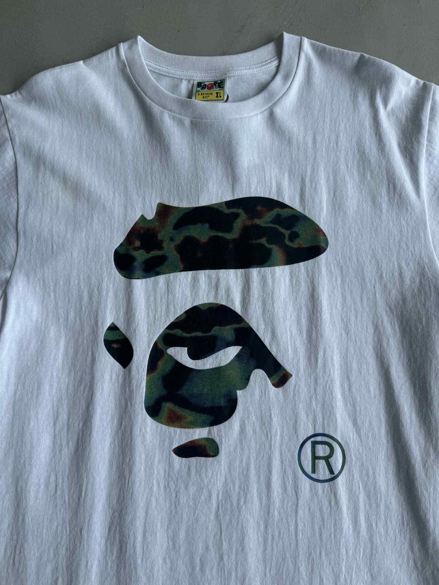 Bape Thermography Ape Head White Tee