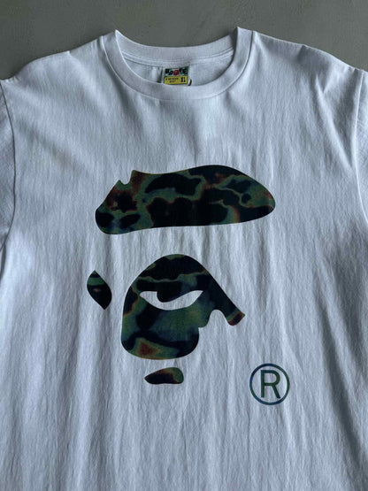 Bape Thermography Ape Head White Tee