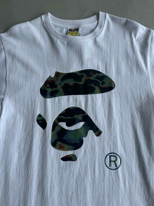 Bape Thermography Ape Head White Tee