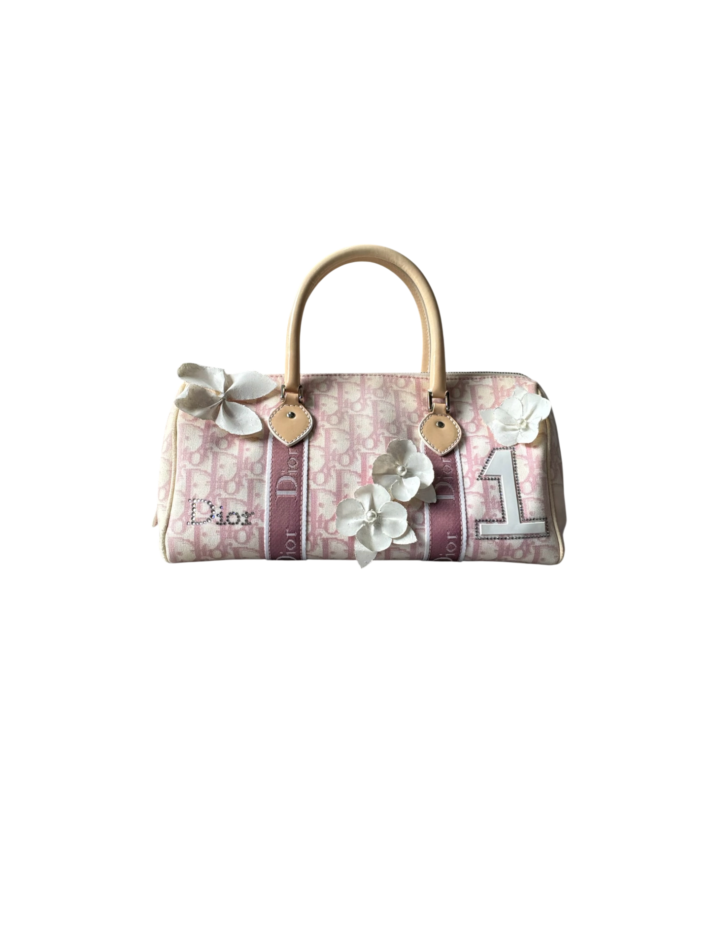 Dior Pink Trotter Flower Boston Bag
