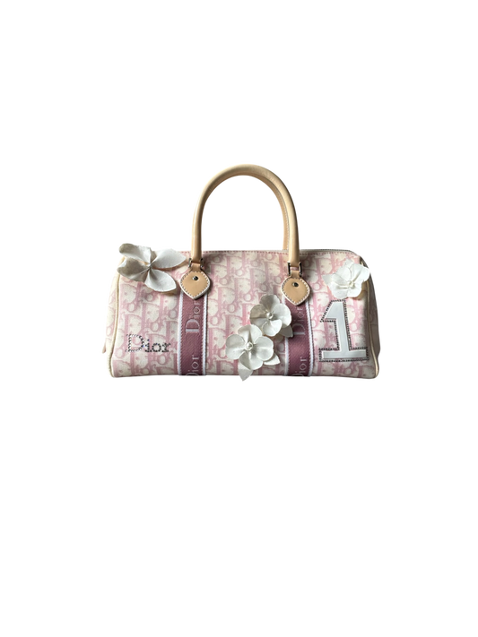 Dior Pink Trotter Flower Boston Bag