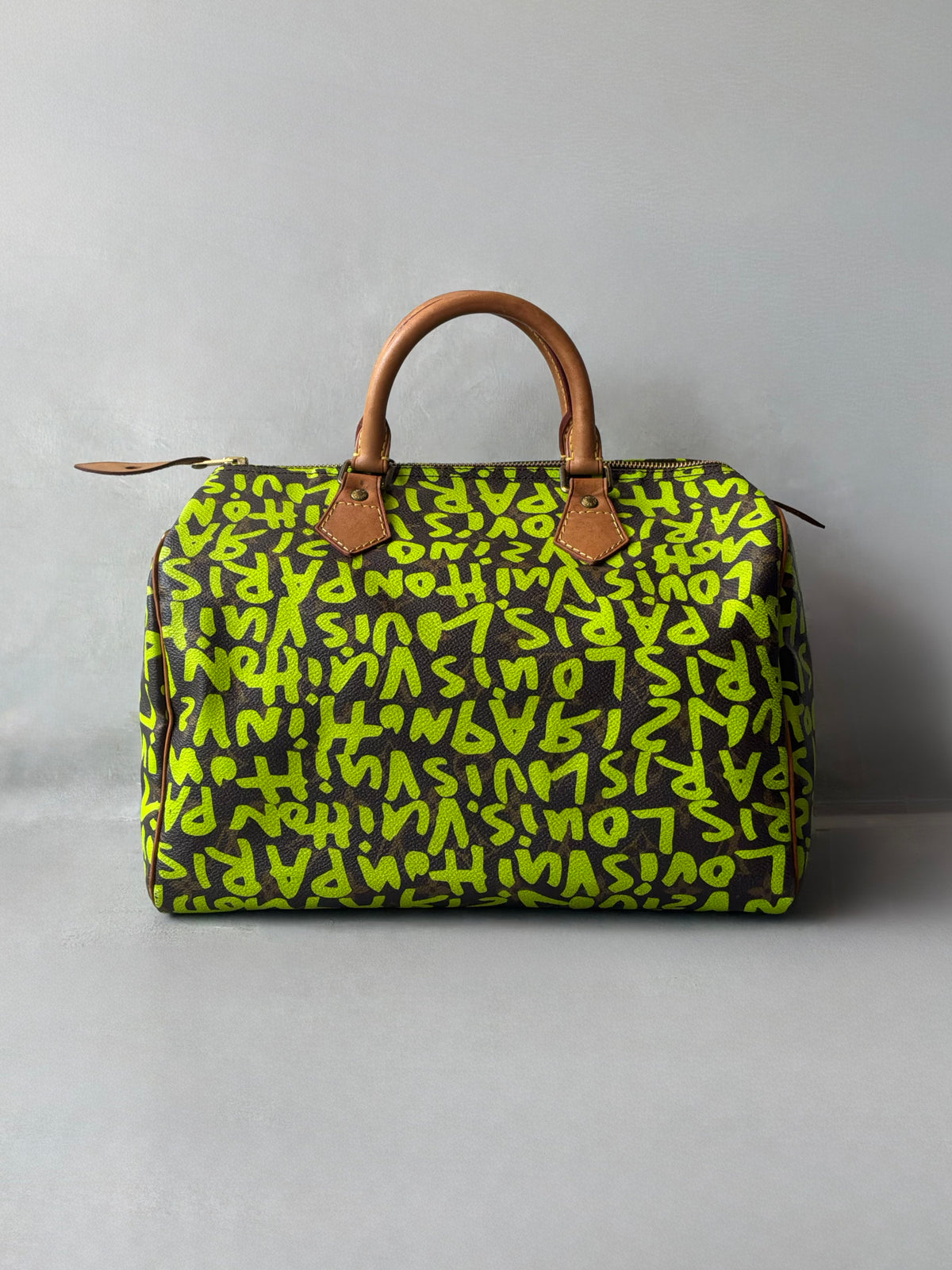 Louis Vuitton x Stephen Sprouse Green Graffiti Speedy 30 Bag