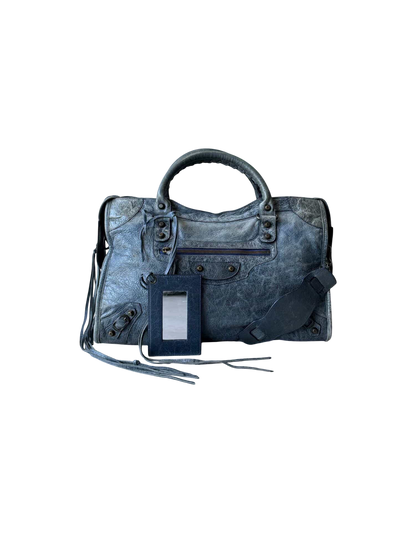 Balenciaga Classic City Navy Lambskin Bag