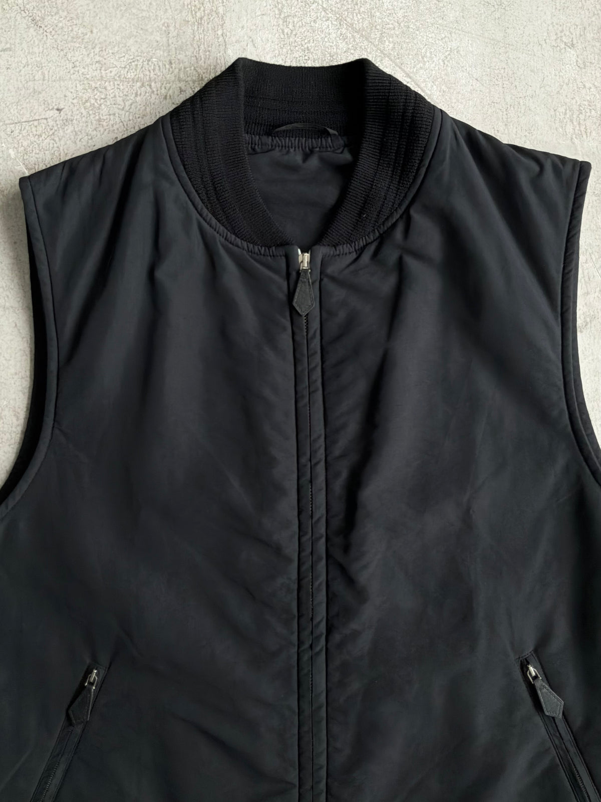 Hermes Leather Zip Nylon Vest