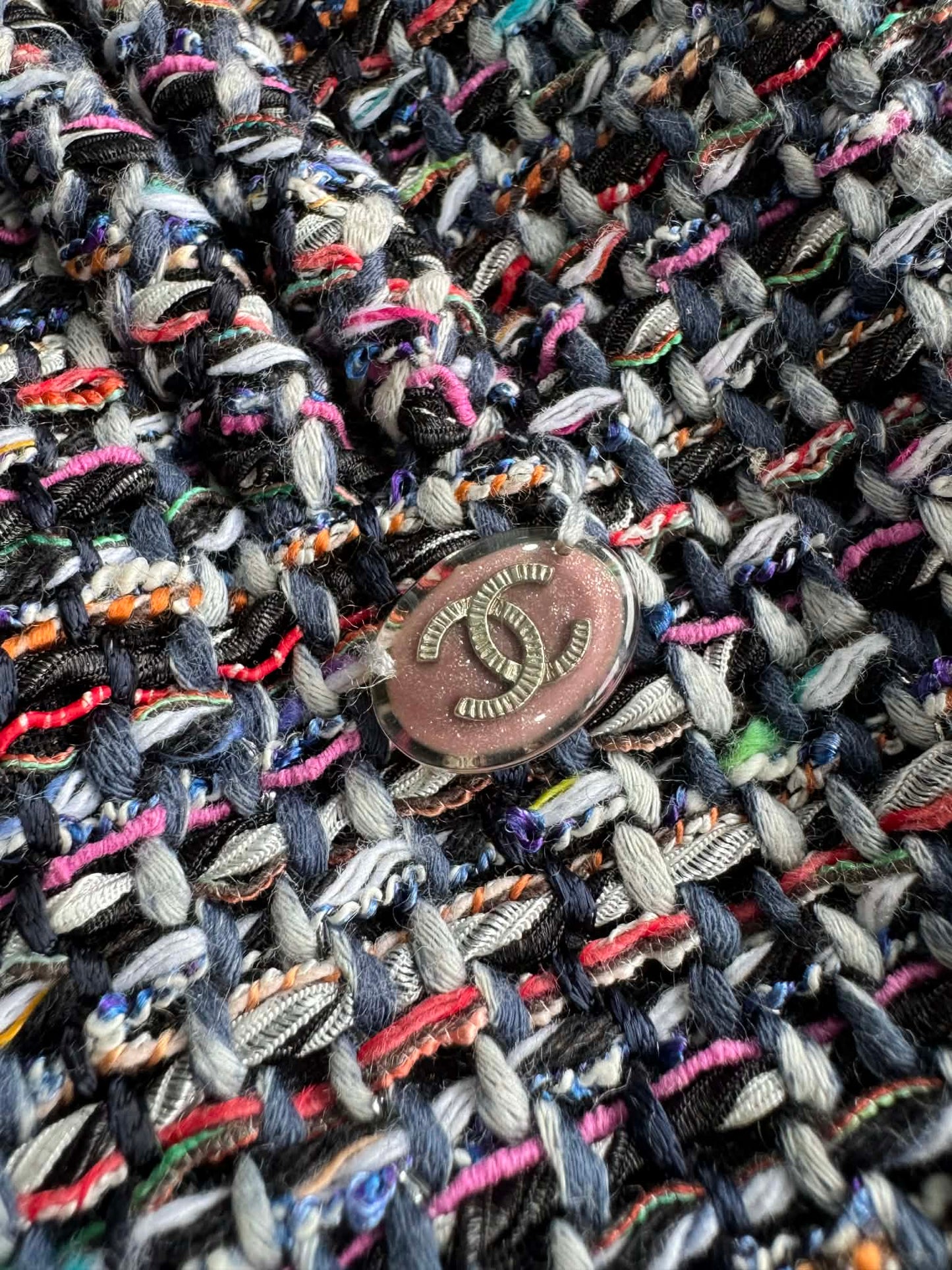 Chanel Multicolor Tweed Velcro Closure Jacket