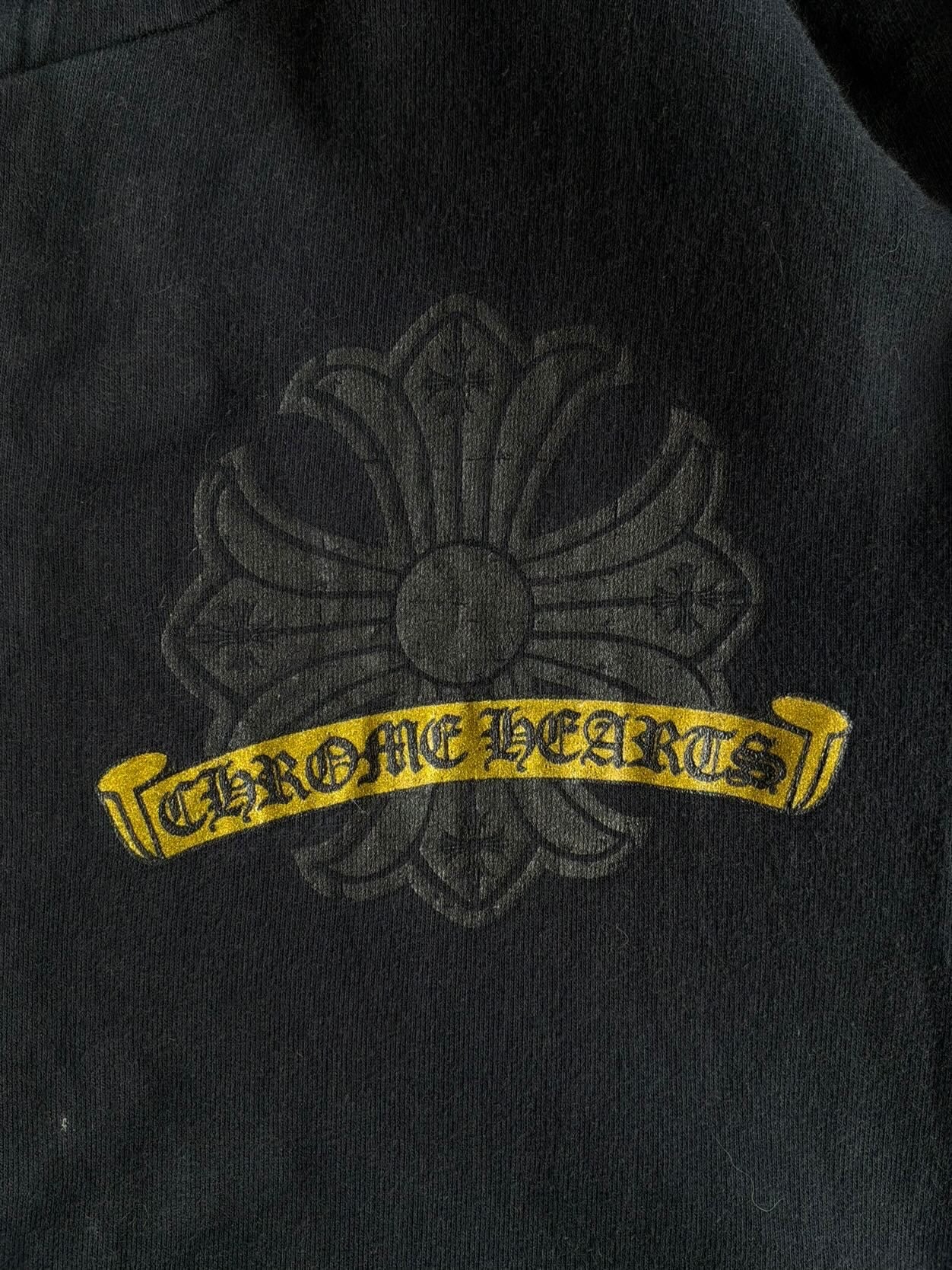 90’s Chrome Hearts Cracked Horseshoe Zip Hoodie