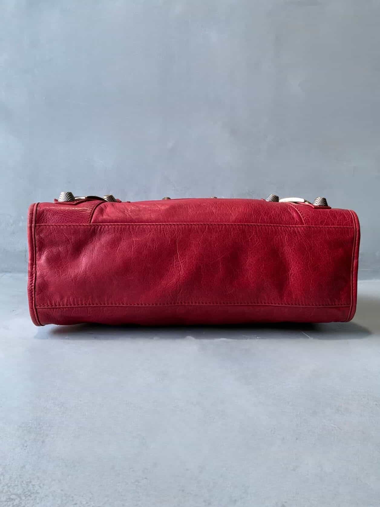 Balenciaga Classic City Giant 21 Bronze Red Lambskin Bag