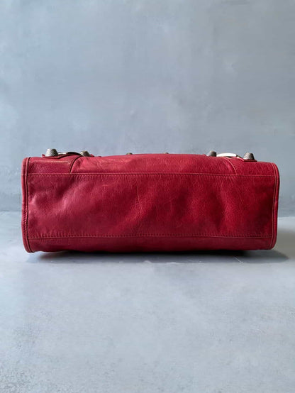 Balenciaga Classic City Giant 21 Bronze Red Lambskin Bag