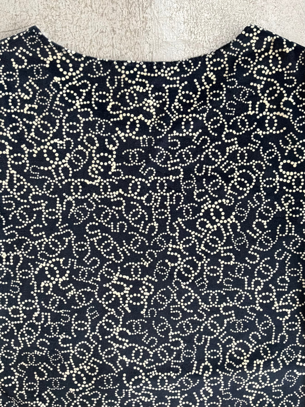 Chanel No. 5 All Over Print Velvet Top