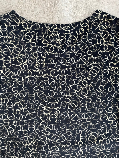 Chanel No. 5 All Over Print Velvet Top