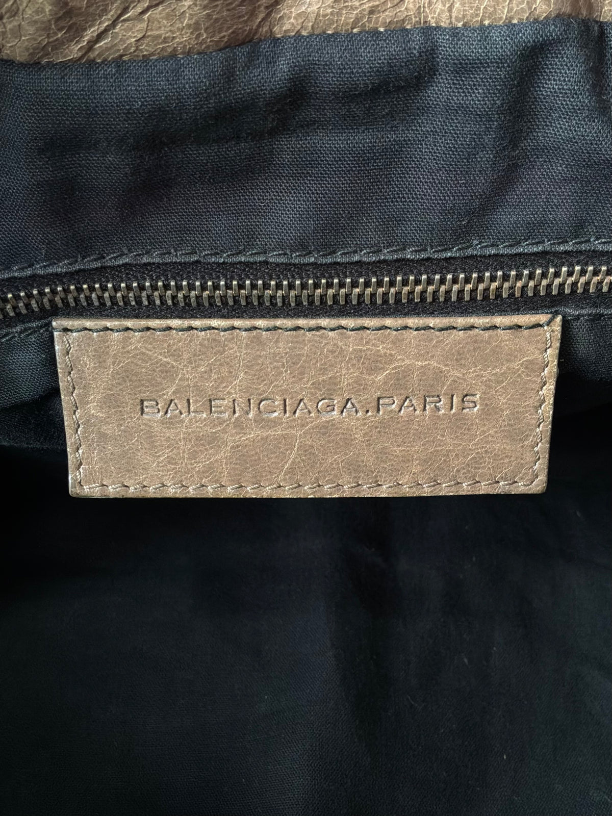 Balenciaga Part Time Taupe on Bronze Giant 12 Lambskin Bag