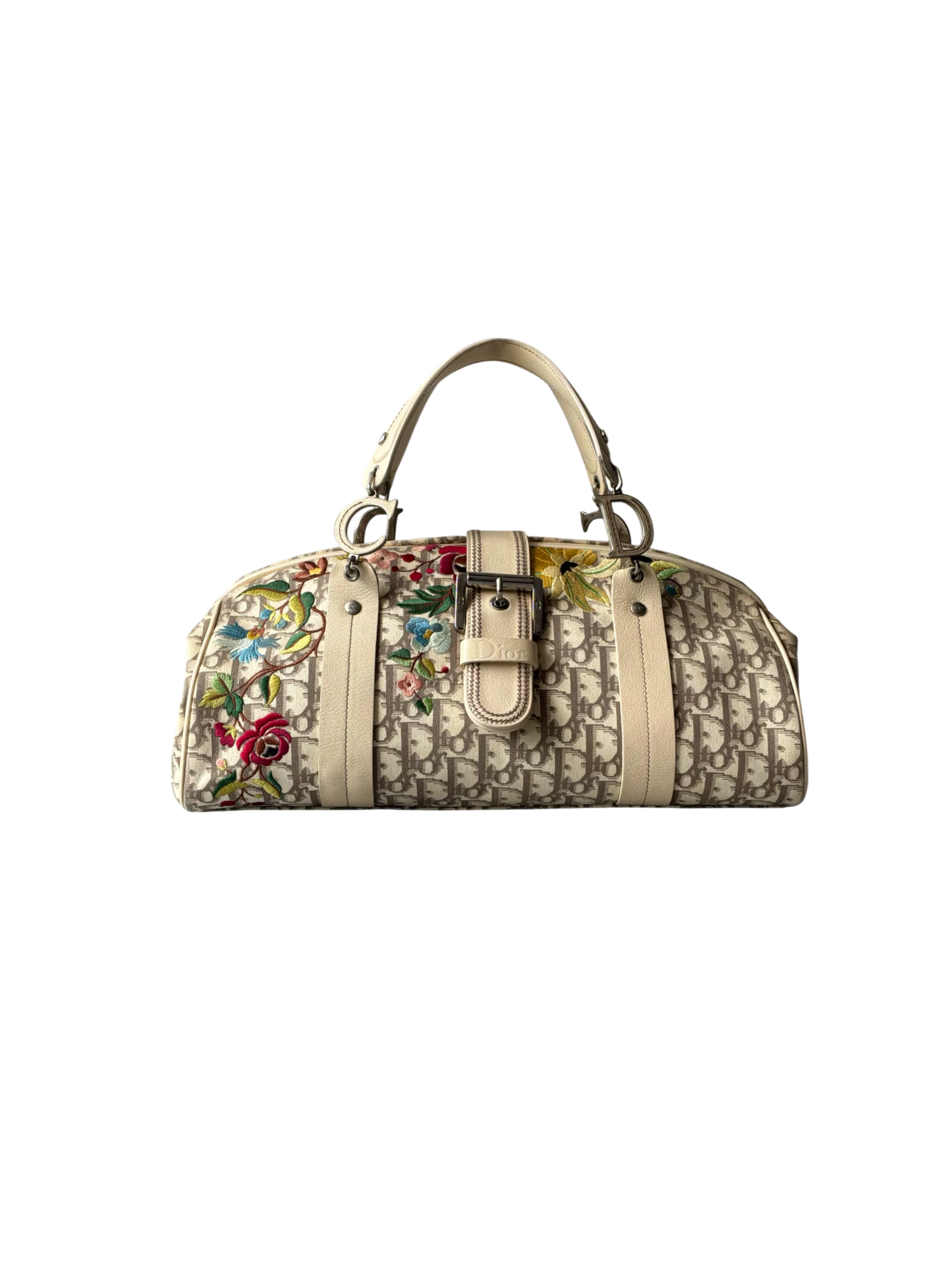 Dior Trotter Floral Patch Bowler Bag