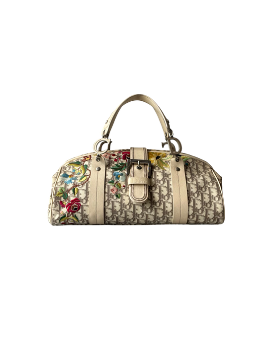 Dior Trotter Floral Patch Bowler Bag