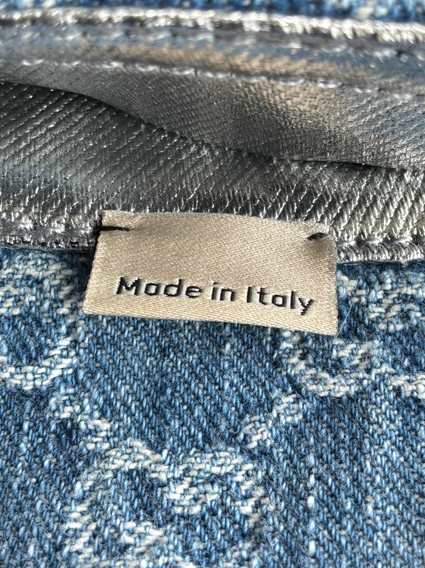 Gucci Monogram Metallic Reversible Denim Jacket
