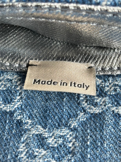 Gucci Monogram Metallic Reversible Denim Jacket